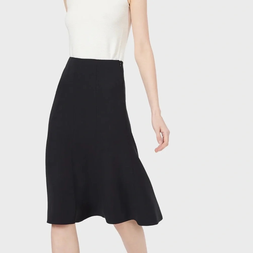 GIORGIO ARMANI SILK BLEND MIDI SKIRT IN NAVY BLUE LUXURY old money